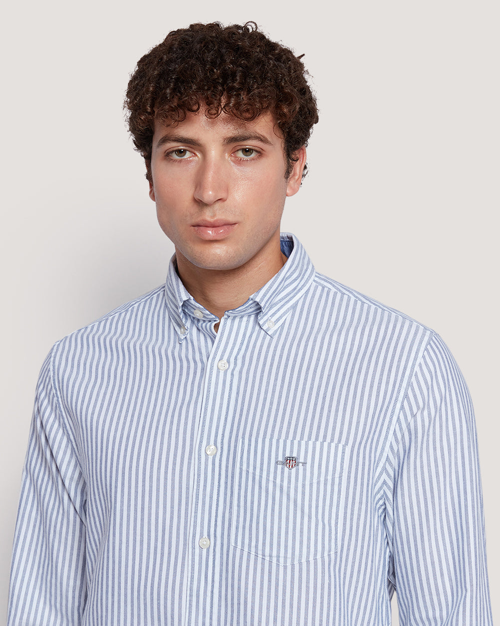 Gant Men’S Regular Fit Striped Oxford Cotton Shirt PERSIAN BLUE / M