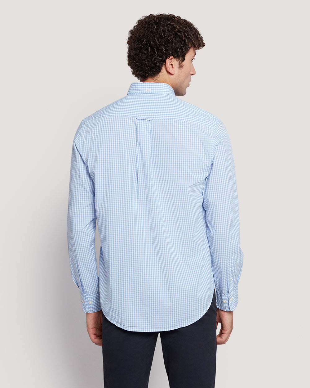 Gant Men’S Regular Fit Gingham Check Poplin Cotton Shirt LAVENDER BLUE / M