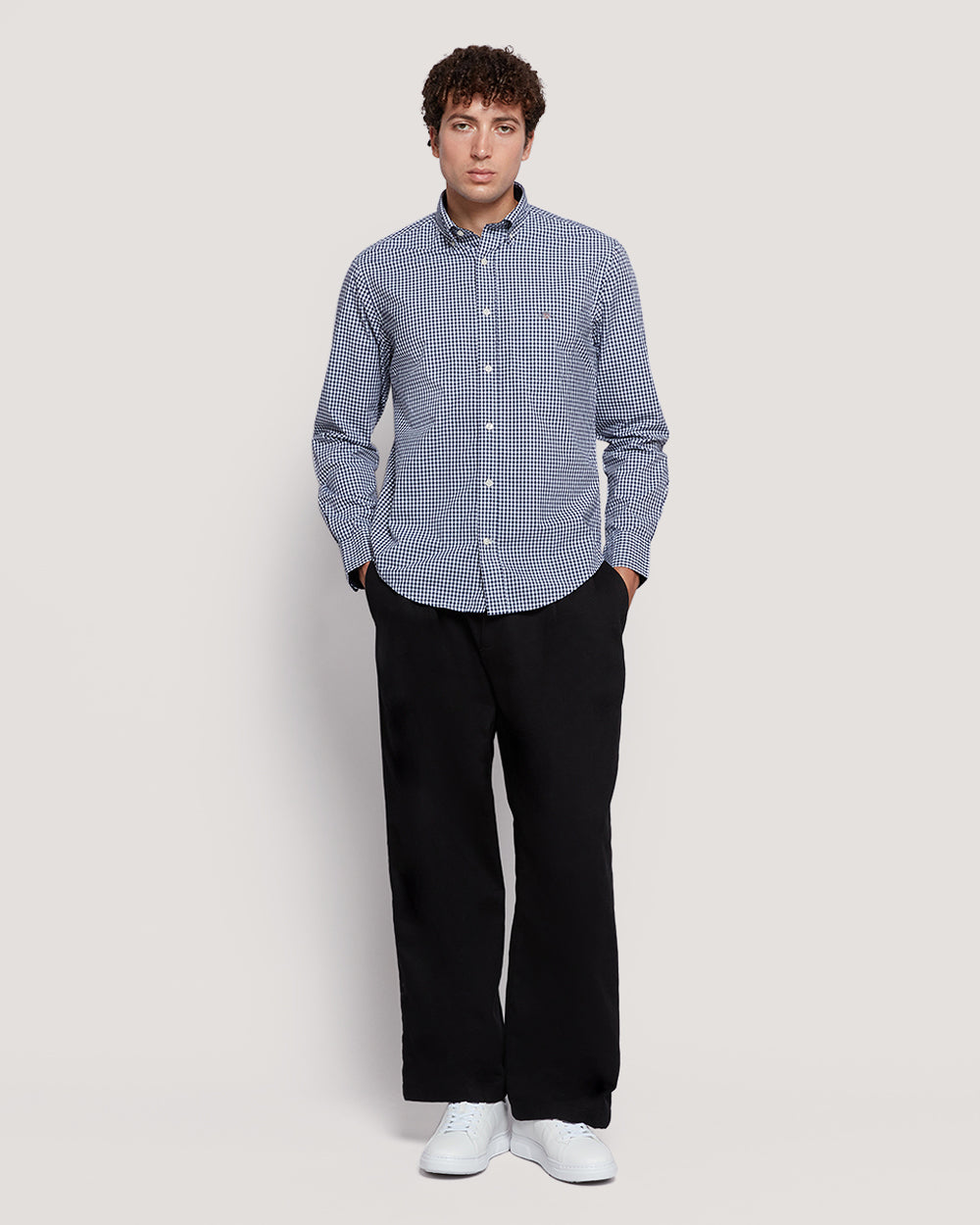 Gant Men’S Regular Fit Gingham Check Poplin Cotton Shirt PERSIAN BLUE / M