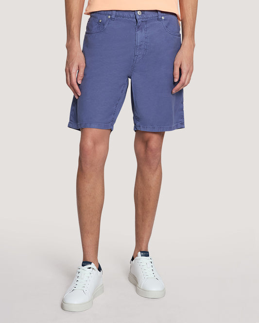 REG COT/LINEN JEANS SHORTS Dusty Navy / 33