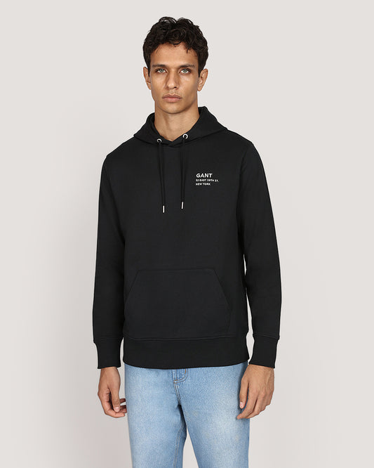 Gant Small Graphic Sweat Hoodie BLACK / M