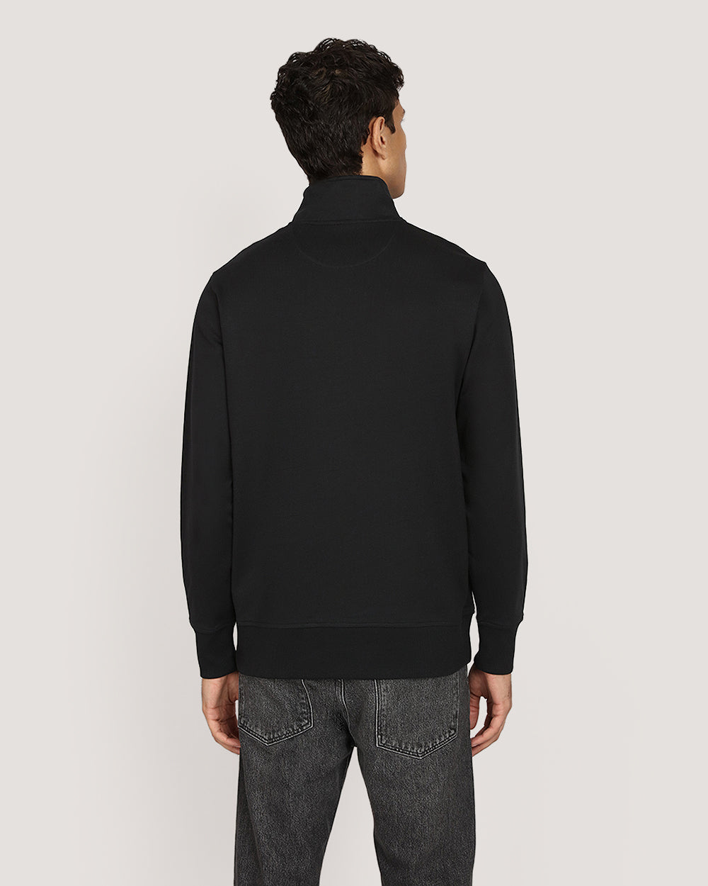 Gant Small Graphic Half Zip Sweat - Grey Melange BLACK / M