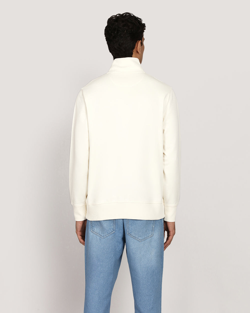 Gant Small Graphic Half Zip Sweat - White CREAM / M