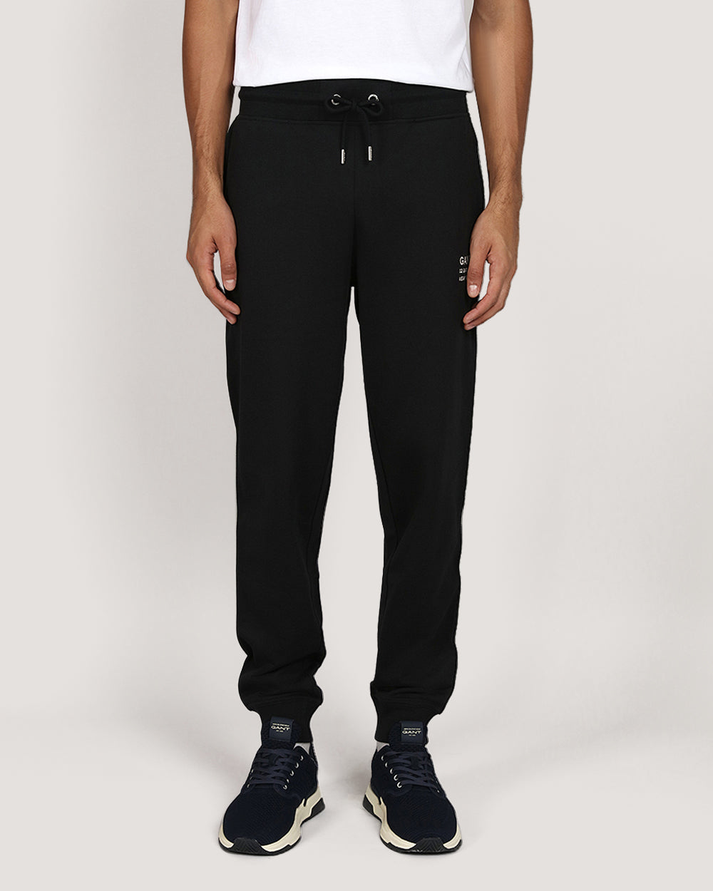 Gant Script Graphic Jersey Sweatpants - Grey Melange BLACK / M