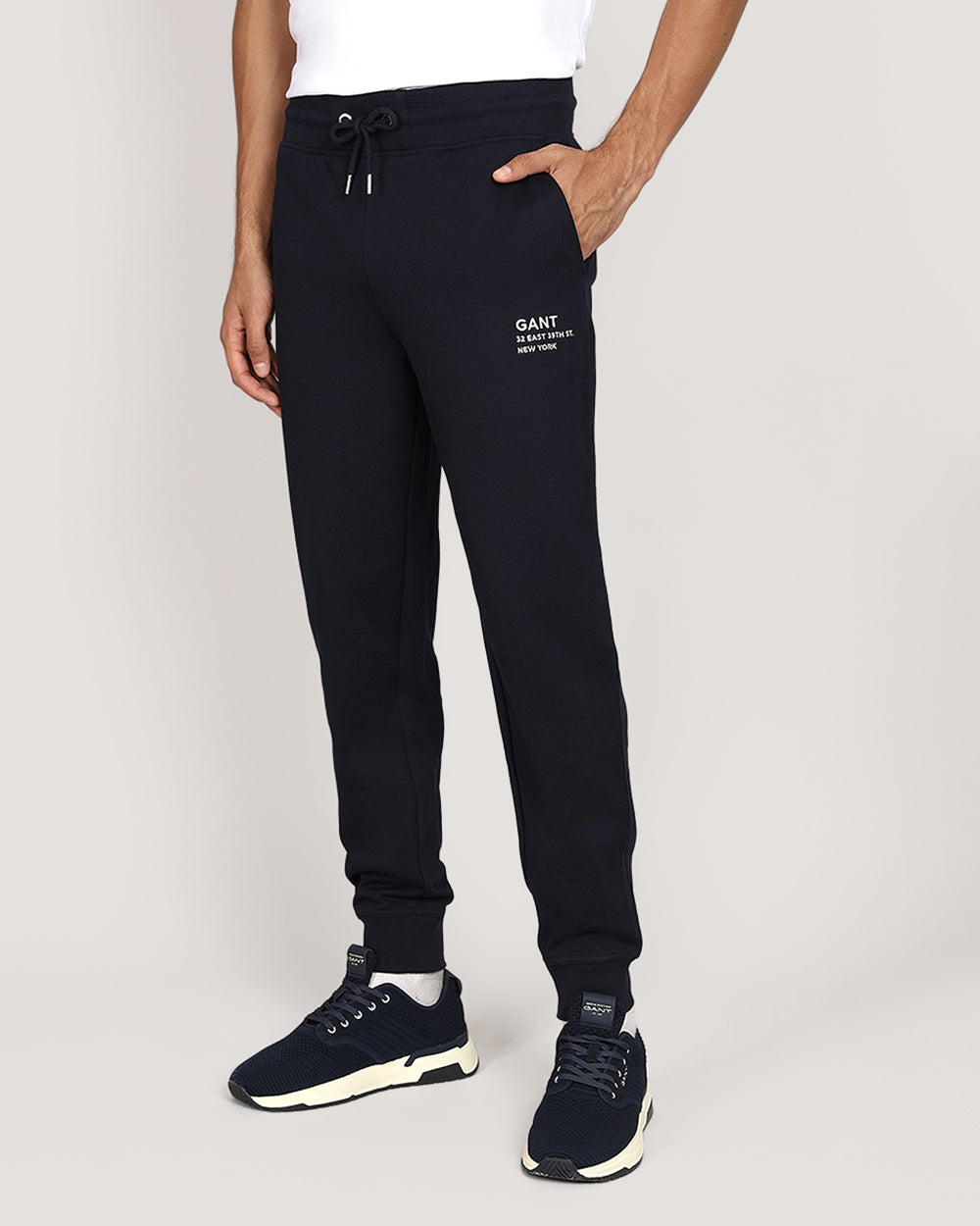 Gant Script Graphic Jersey Sweatpants - Navy EVENING BLUE / M