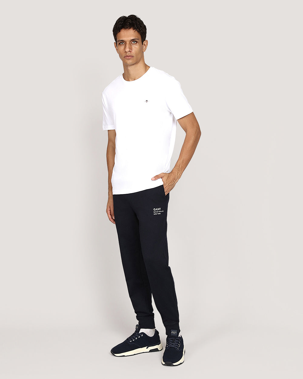 Gant Script Graphic Jersey Sweatpants - Navy EVENING BLUE / M