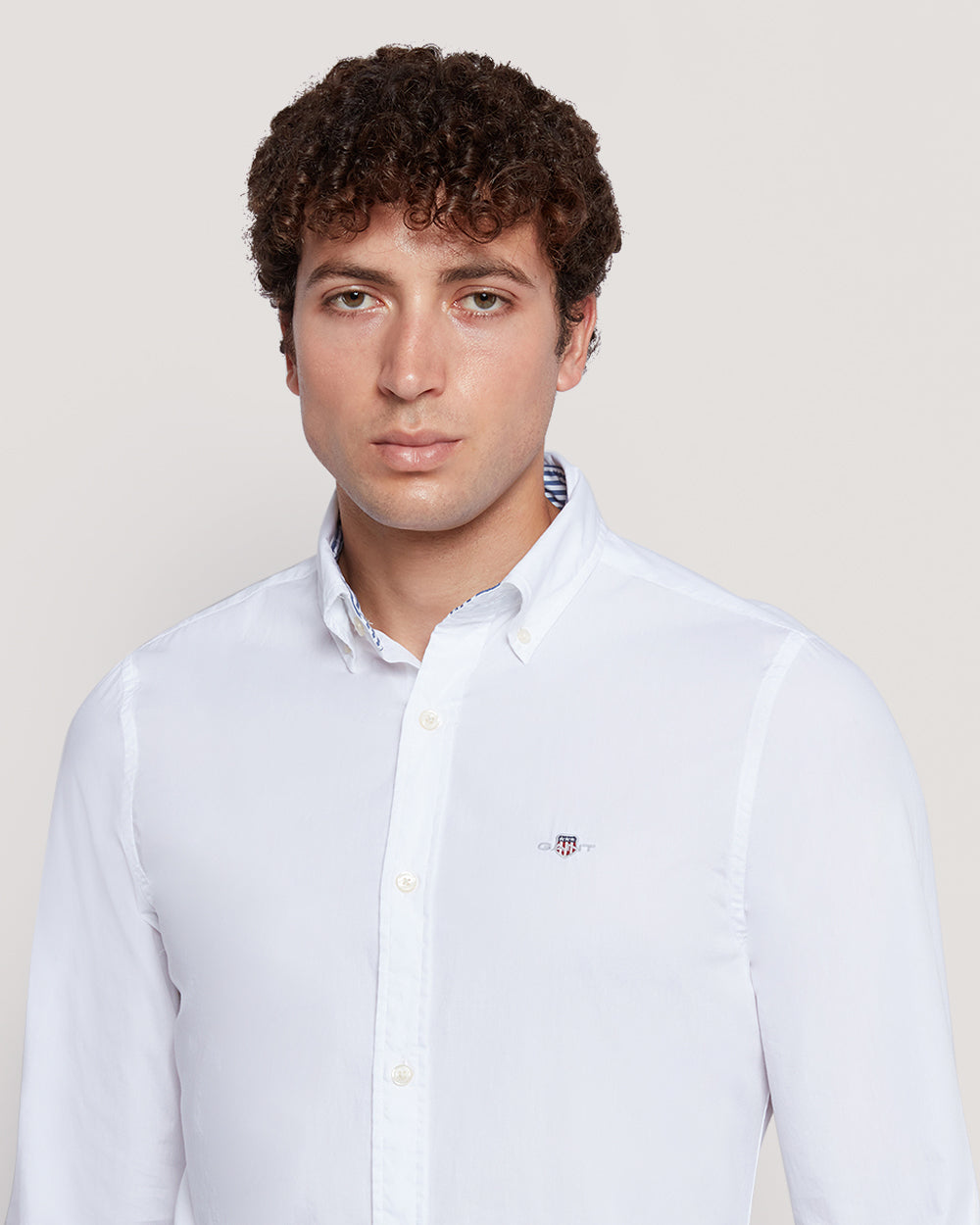 Gant Men’S Slim Fit Cotton Poplin Shirt WHITE / M