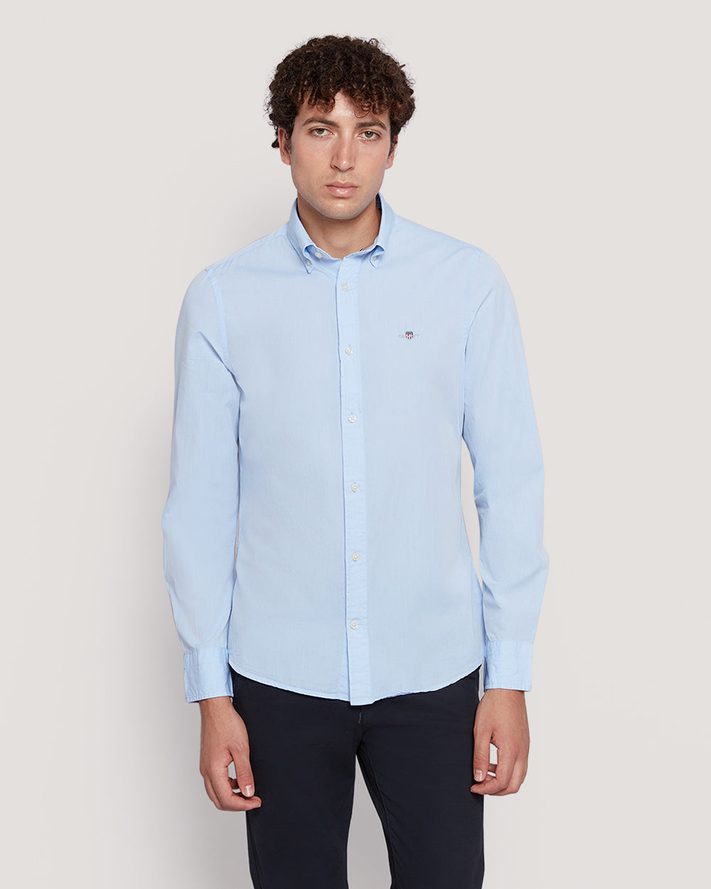 Gant Men’S Slim Fit Cotton Poplin Shirt LAVENDER BLUE / M