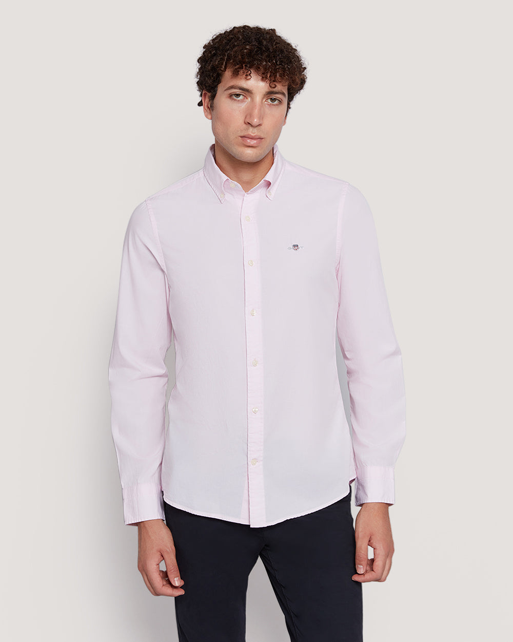 Gant Men’S Slim Fit Cotton Poplin Shirt LIGHT PINK / M
