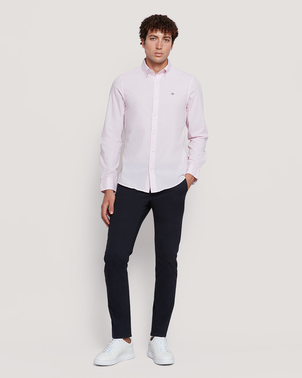 Gant Men’S Slim Fit Cotton Poplin Shirt LIGHT PINK / M