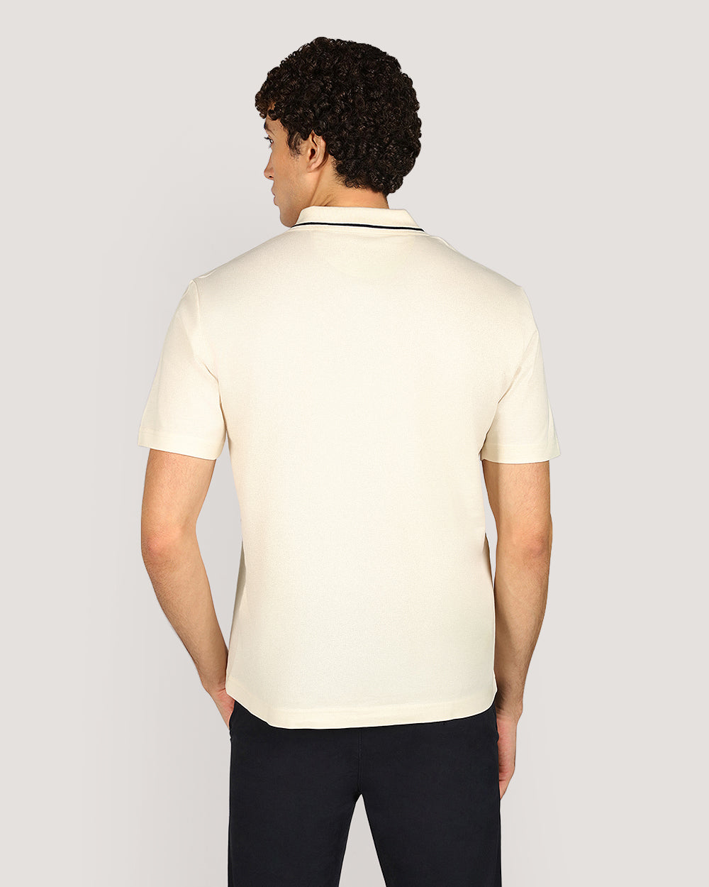 Gant Tippg Short Sleeve Polo Shirt For Men CREAM / M