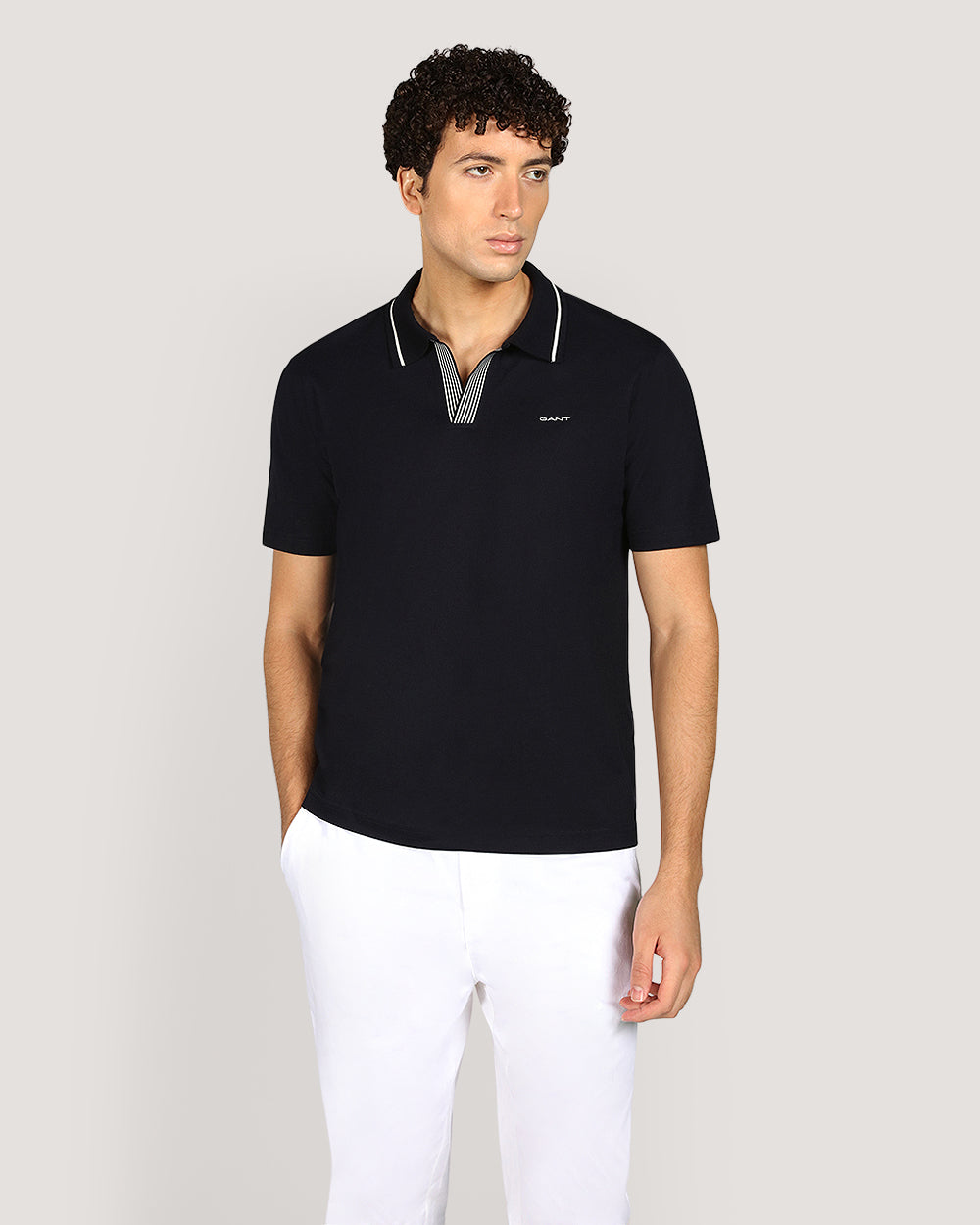 Gant Tippg Short Sleeve Polo Shirt For Men EVENING BLUE / M