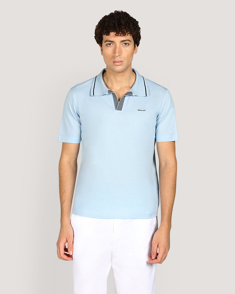 Gant Tippg Short Sleeve Polo Shirt For Men FRESH BLUE / M