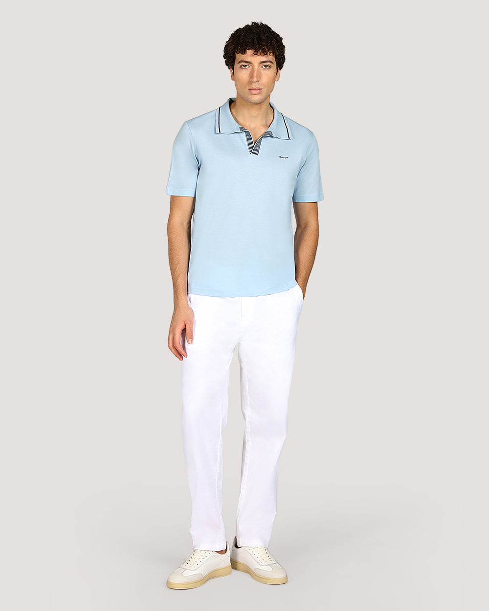 Gant Tippg Short Sleeve Polo Shirt For Men FRESH BLUE / M