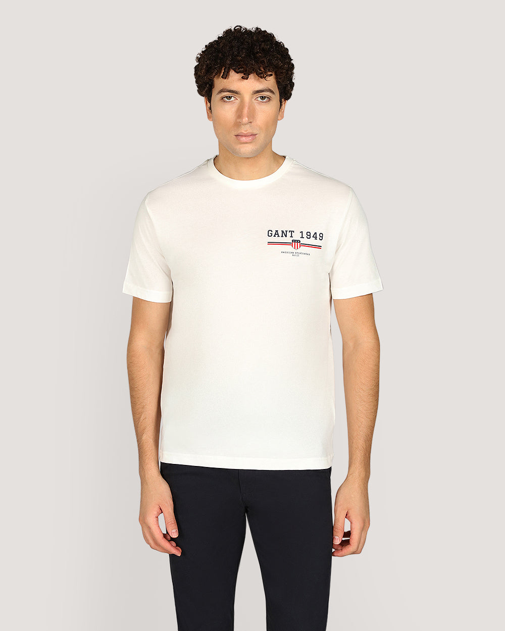 Gant Graphic Short Sleeve T-Shirt For Men EGGSHELL / M