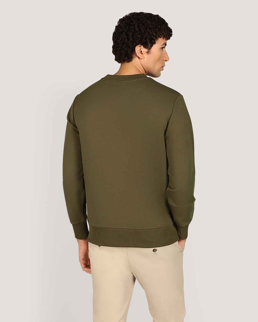 Gant Regular Tonal Shield Crew Neck Sweatshirt For Men CITRUS SORBET / M