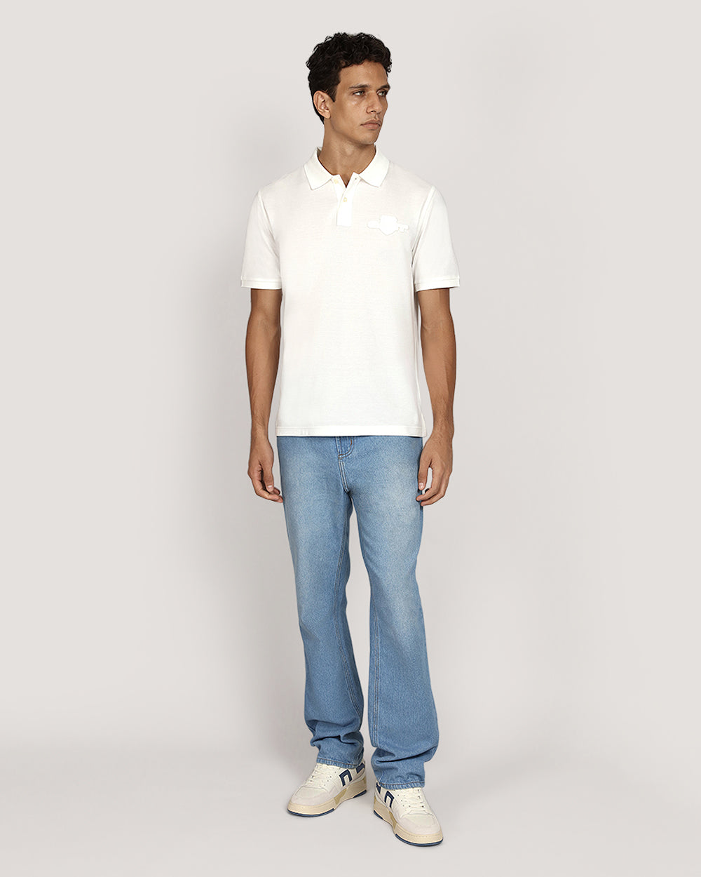 Gant Regular Tonal Shield Short Sleeve Polo EGGSHELL / M
