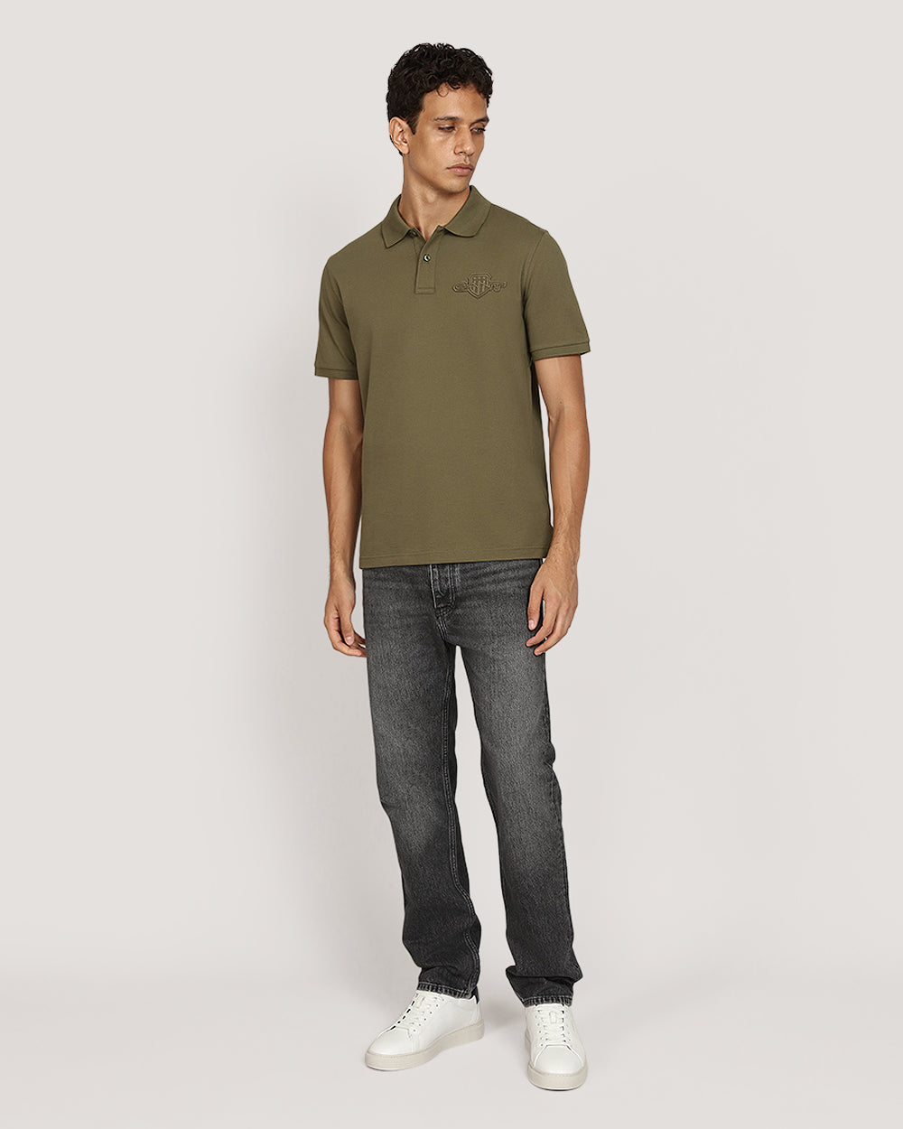 Gant Regular Tonal Shield Short Sleeve Polo CITRUS SORBET / M