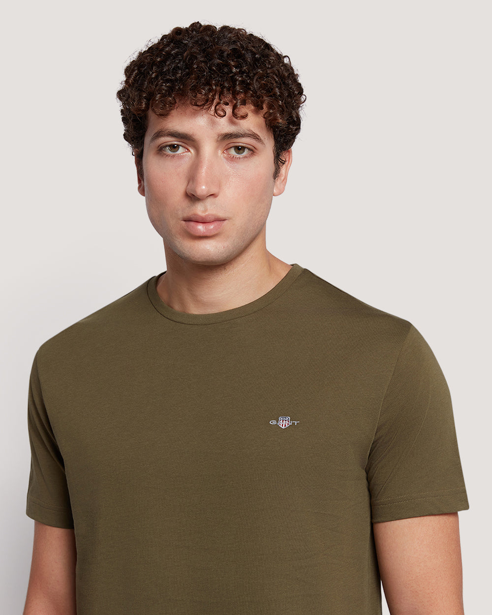 Gant Men’S Short Sleeve Cotton T-Shirt With Shield Logo JUNIPER GREEN / M
