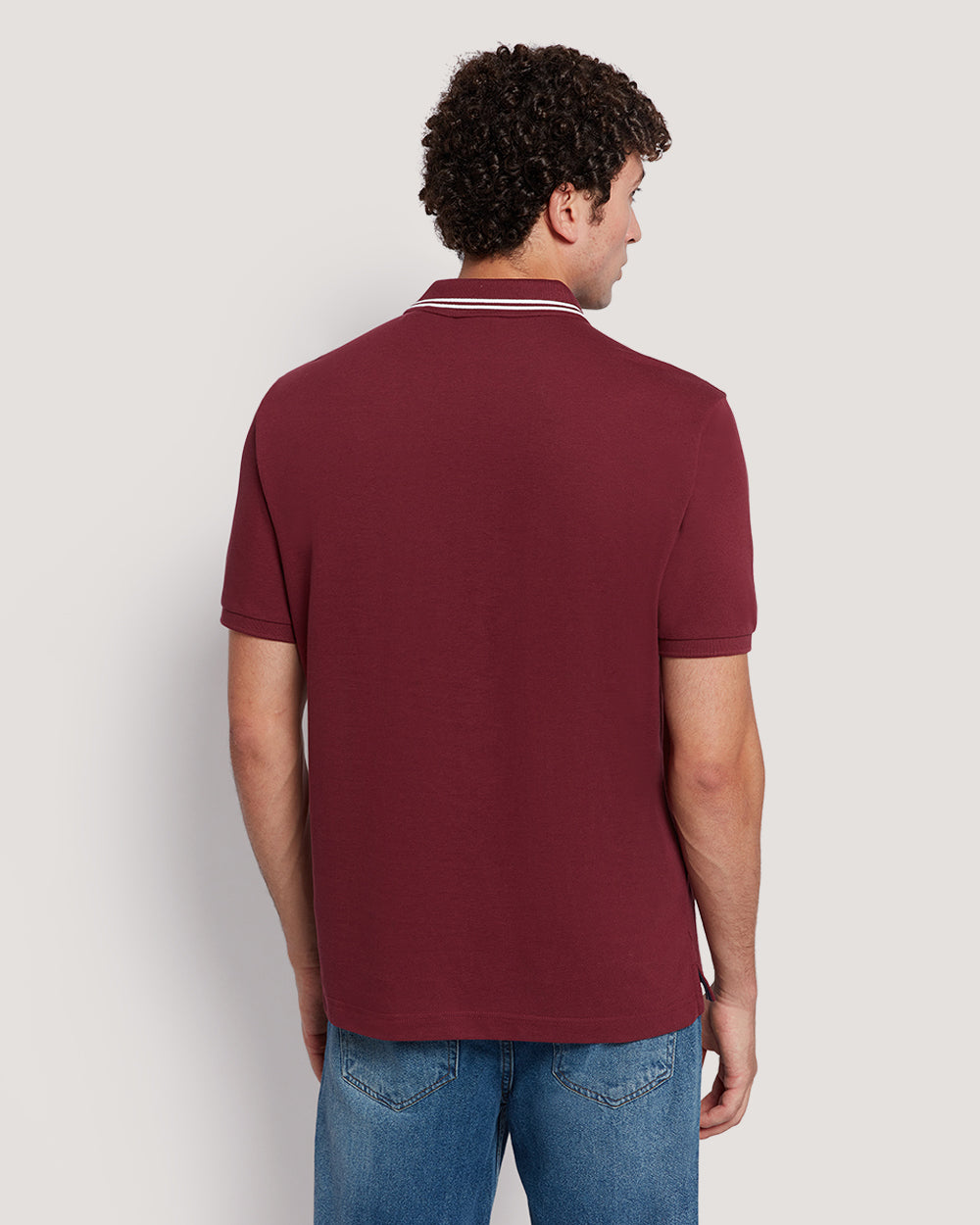 Gant Men’S Short Sleeve Tipped Collar Piqué Polo Shirt WINE RED / M