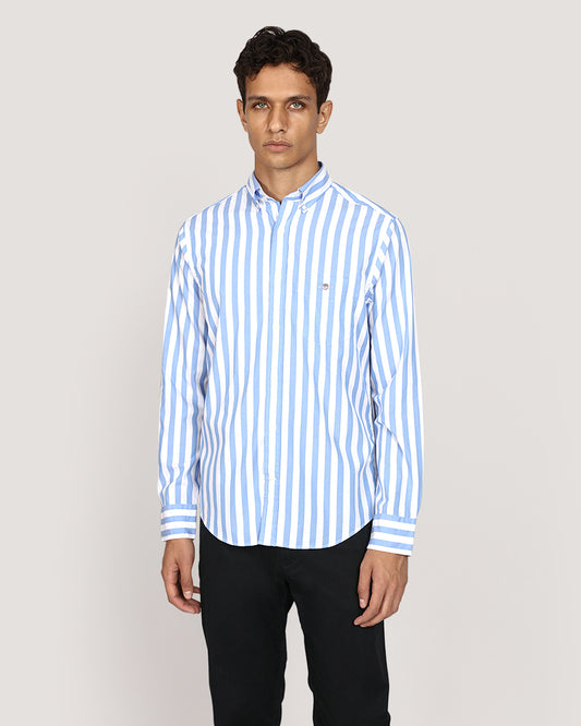 Gant Regular Classic Poplin Stripe Shirt PERFECT BLUE / M