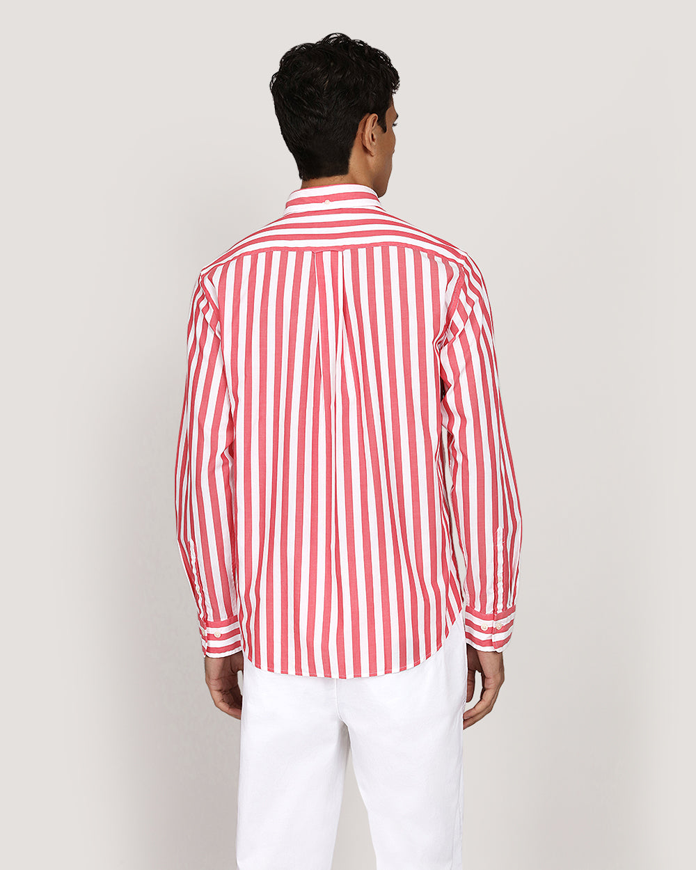 Gant Regular Classic Poplin Stripe Shirt WATERMELON RED / M