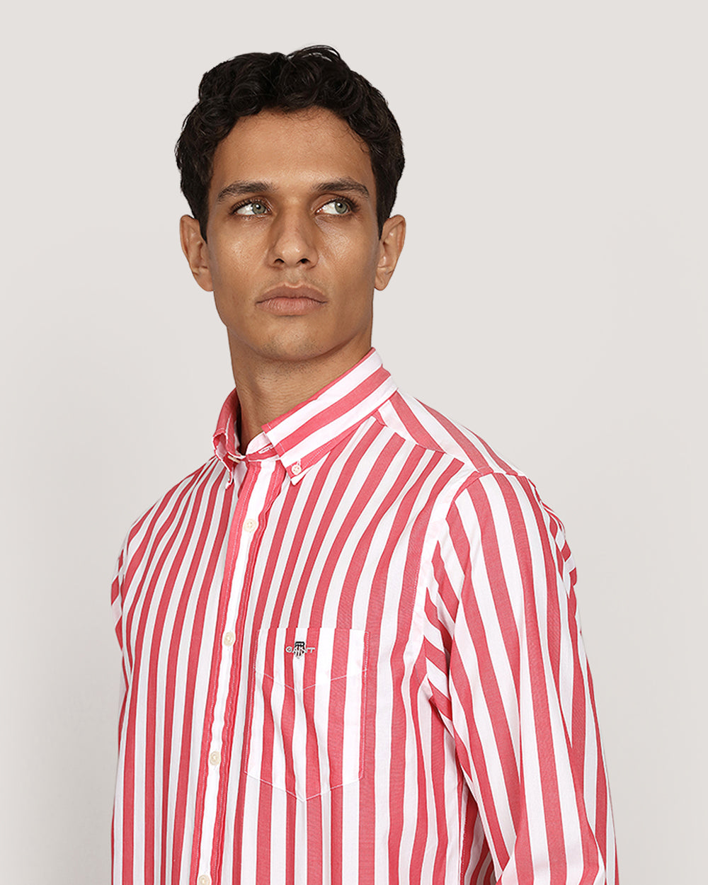 Gant Regular Classic Poplin Stripe Shirt WATERMELON RED / M