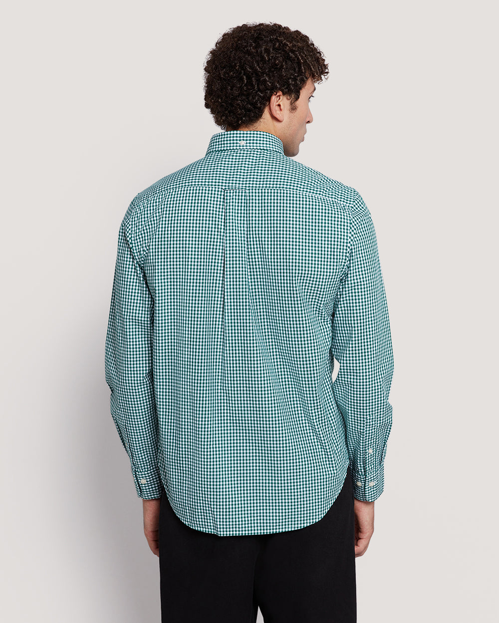 Gant Men’S Regular Fit Gingham Check Poplin Cotton Shirt DEEP FOREST GREEN / M