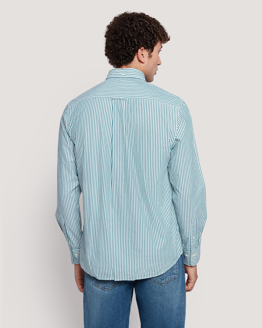Gant Men’S Regular Fit Poplin Banker Stripe Shirt DEEP FOREST GREEN / M
