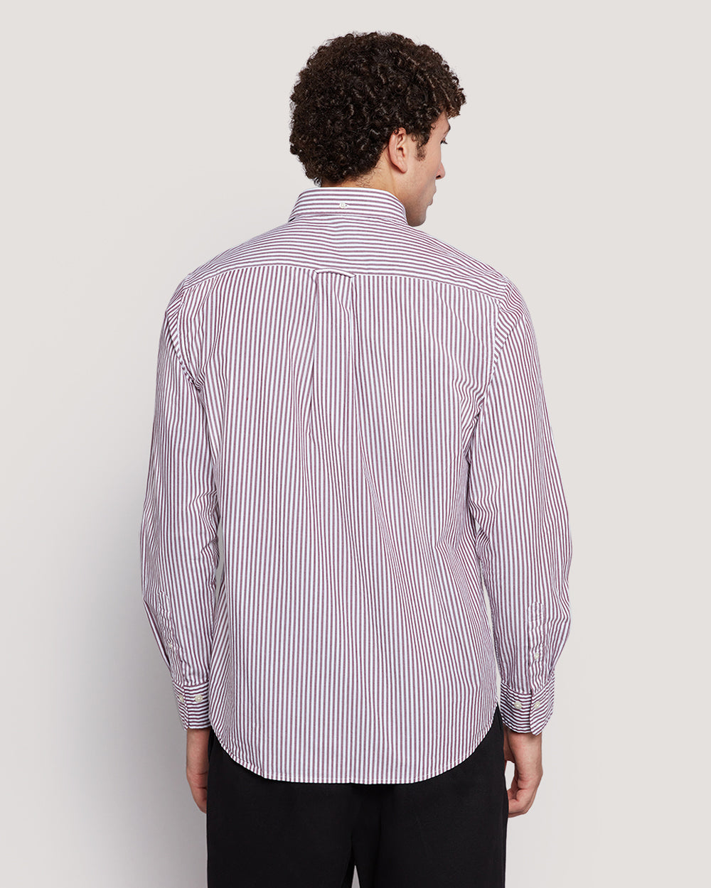 Gant Men’S Regular Fit Poplin Banker Stripe Shirt WINE RED / M