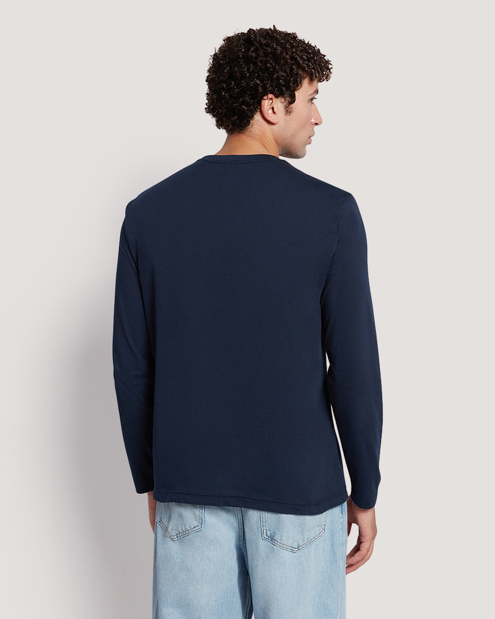 Gant Men’S Long Sleeve Cotton T-Shirt With Shield Logo MARINE / M