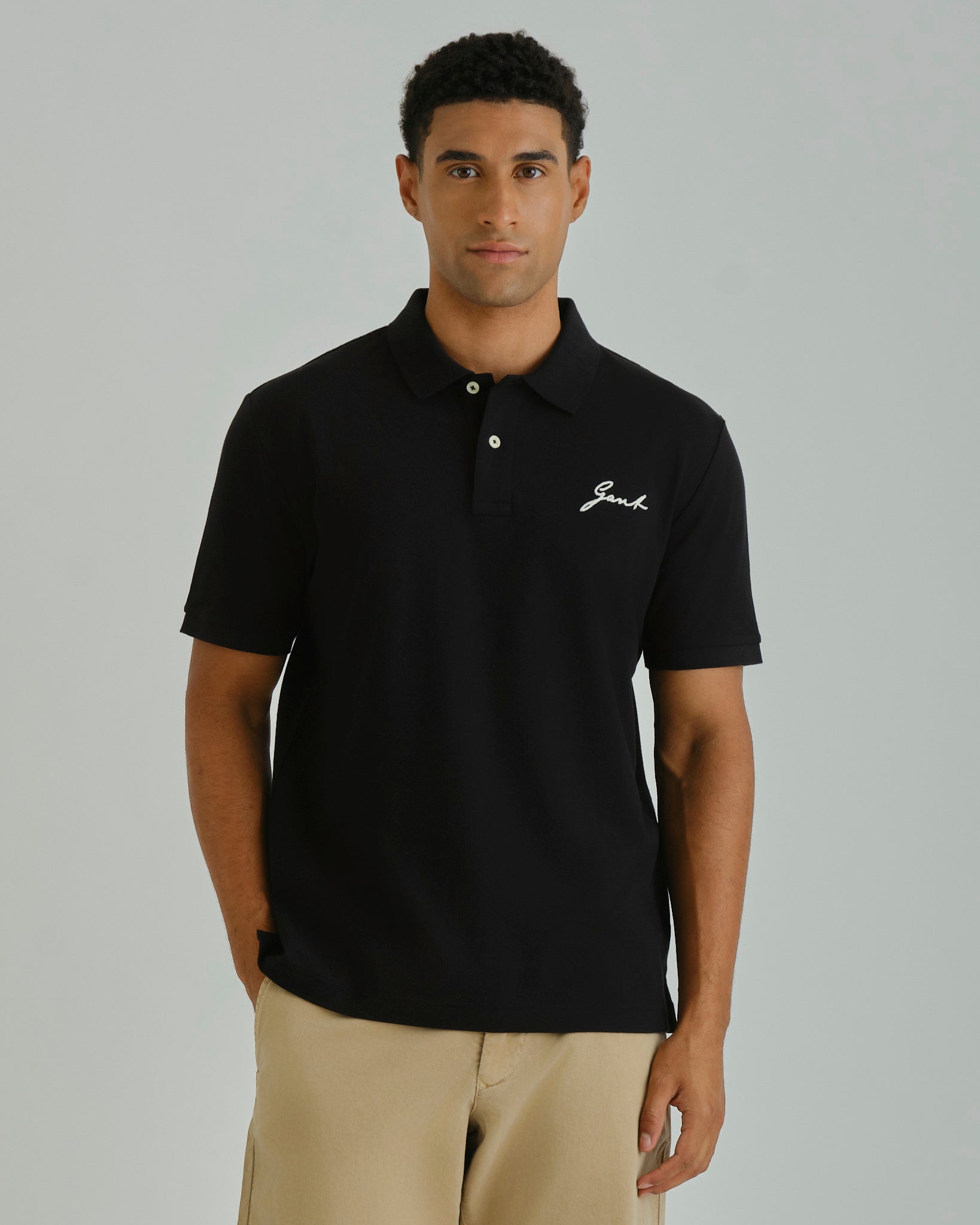 SS PIQUE POLO Black / S