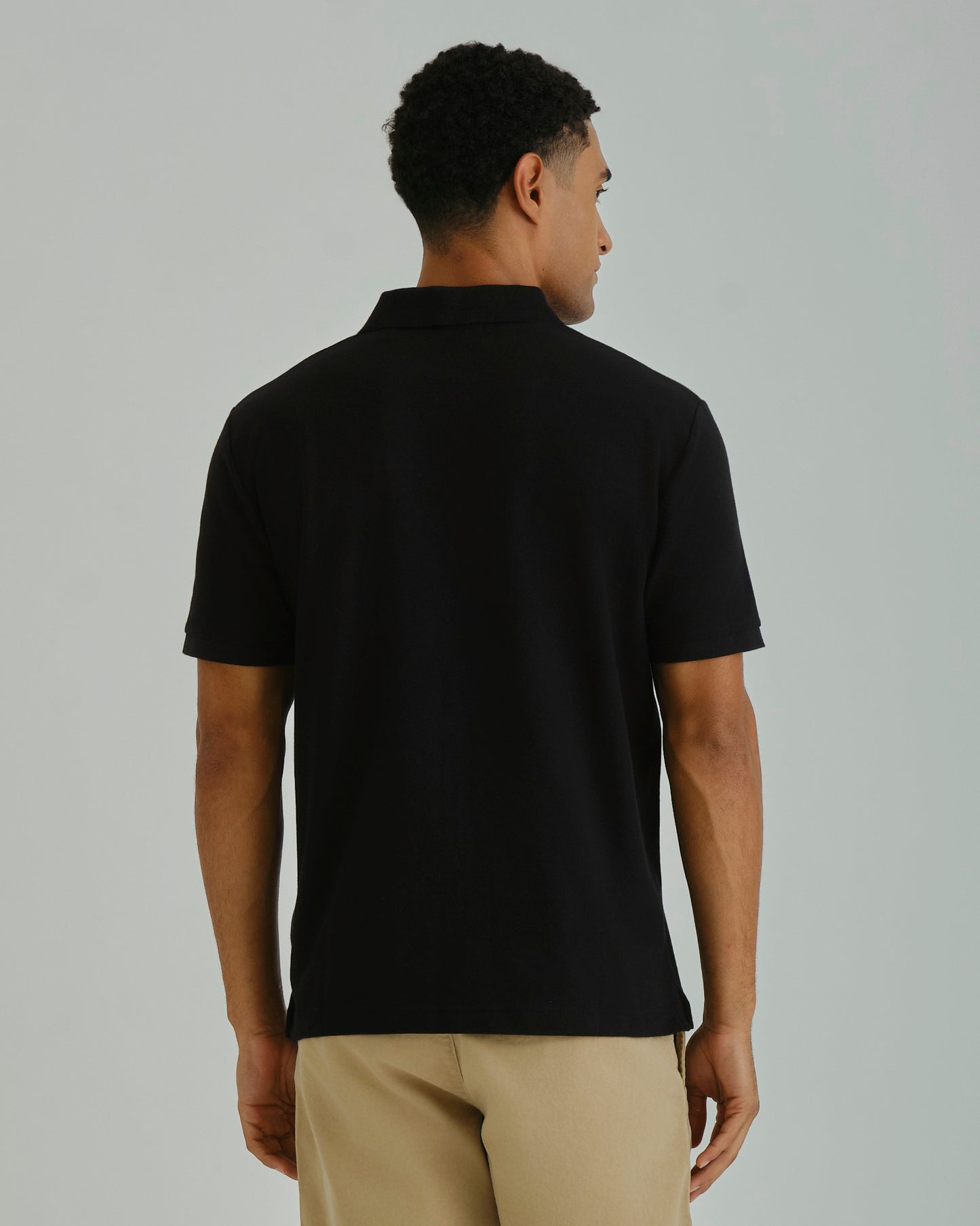 SS PIQUE POLO Black / S