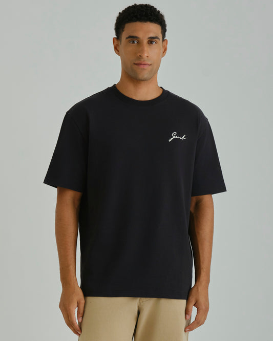 SS EMBROIDERED T-SHIRT Black / M