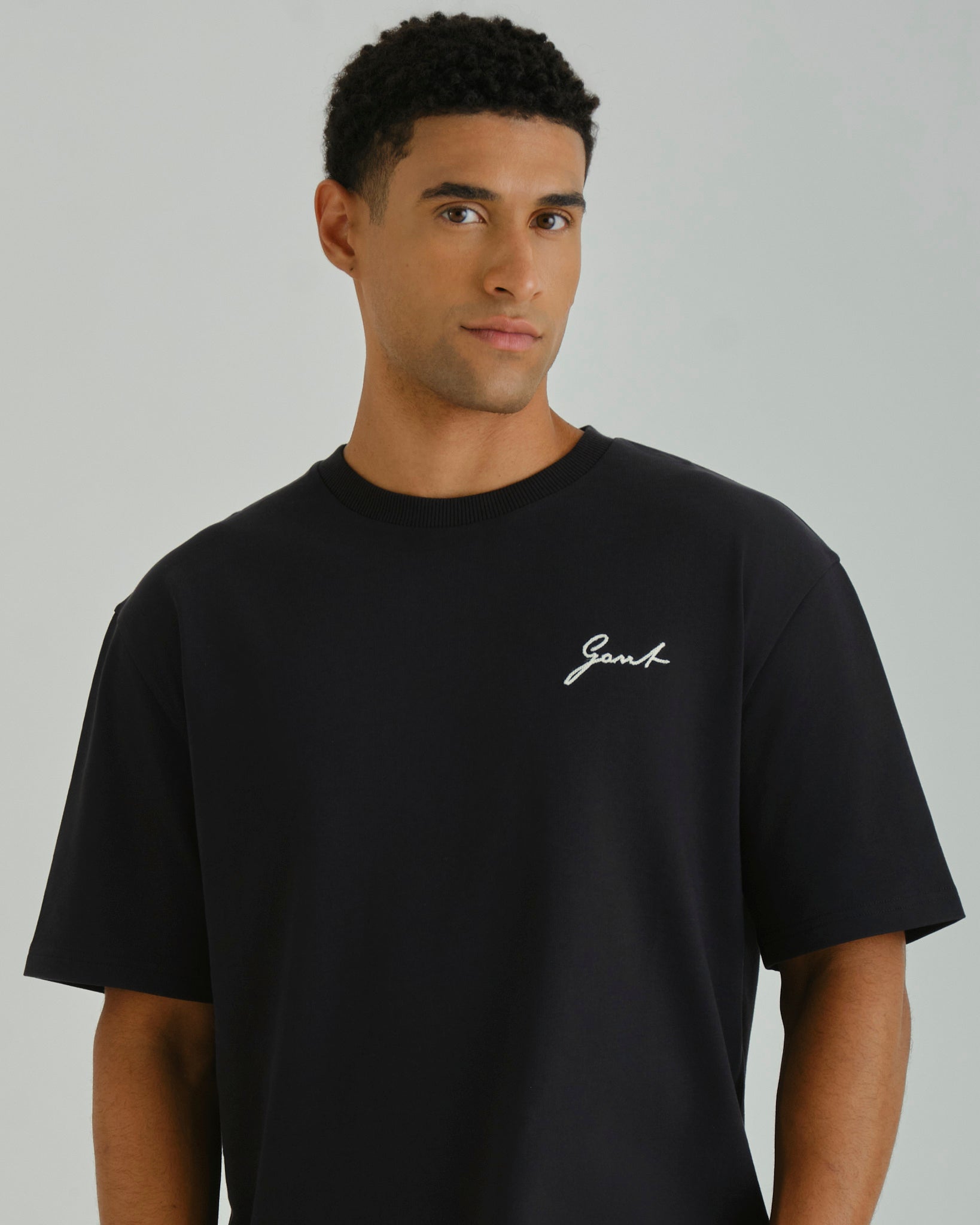 SS EMBROIDERED T-SHIRT Black / M