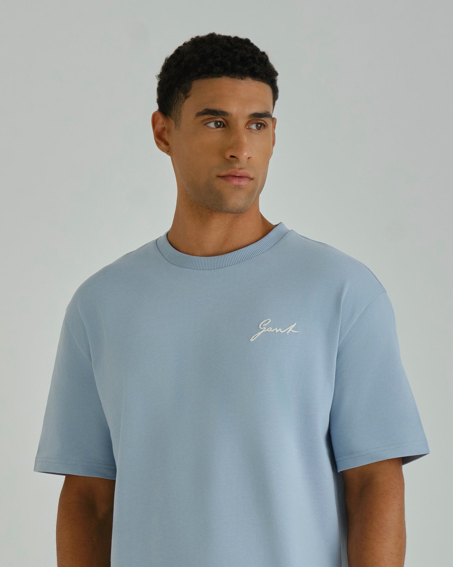 SS EMBROIDERED T-SHIRT Blue / M