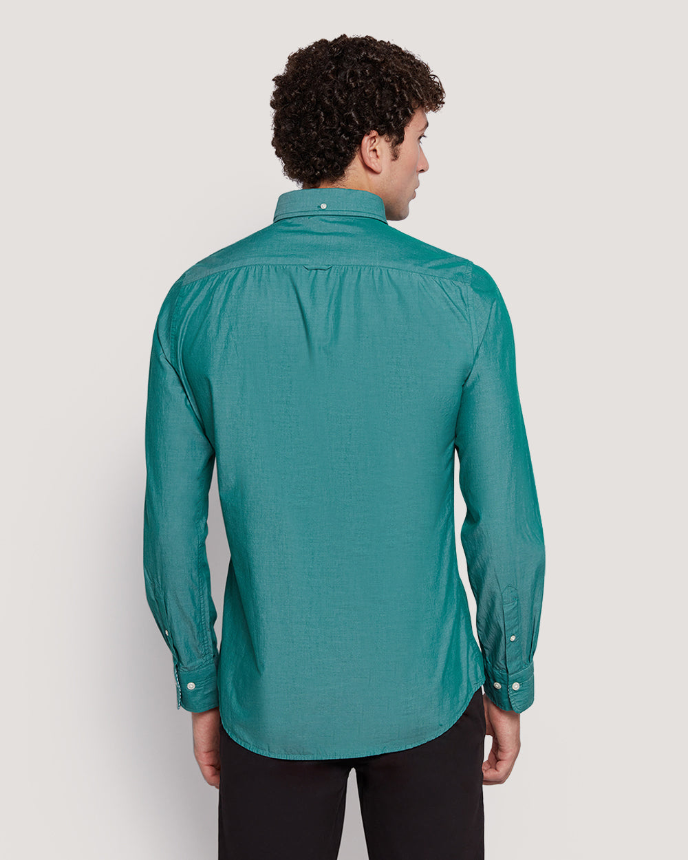 Gant Men’S Slim Fit Cotton Poplin Shirt DEEP FOREST GREEN / M