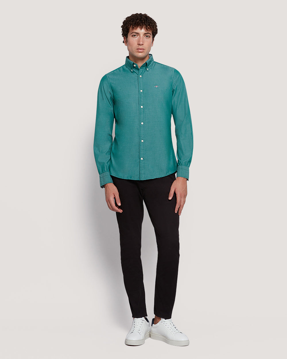 Gant Men’S Slim Fit Cotton Poplin Shirt DEEP FOREST GREEN / M