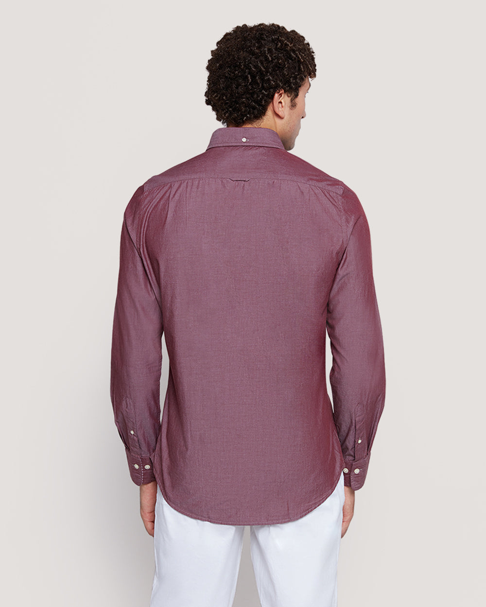 Gant Men’S Slim Fit Cotton Poplin Shirt WINE RED / M