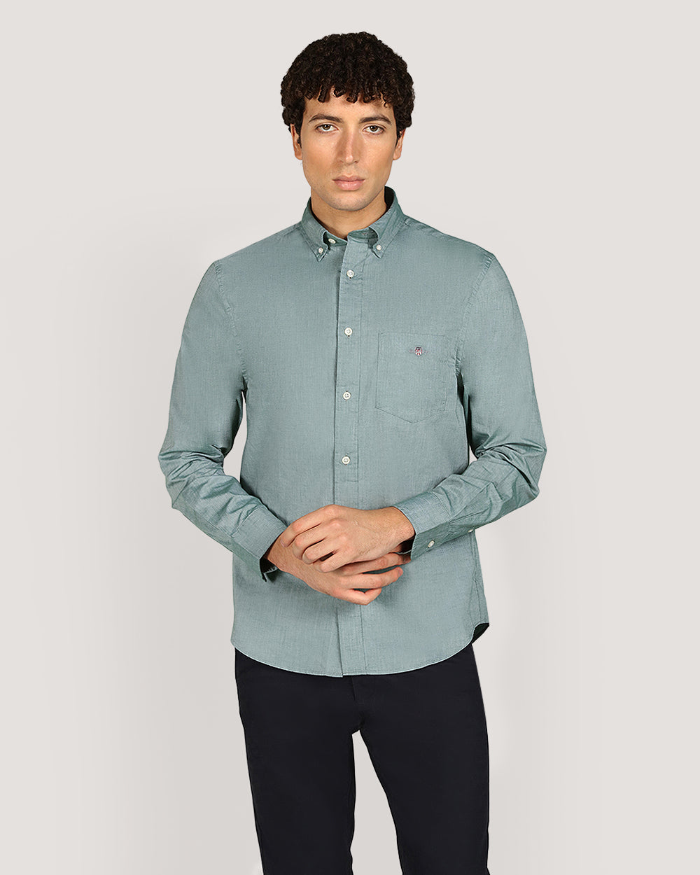 Gant Regular Classic Popl Shirt For Men FOREST GREEN / M