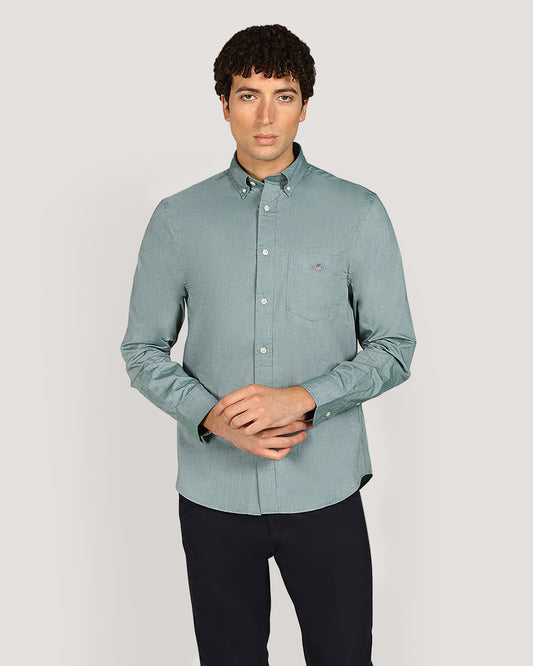 Gant Regular Classic Popl Shirt For Men FOREST GREEN / M