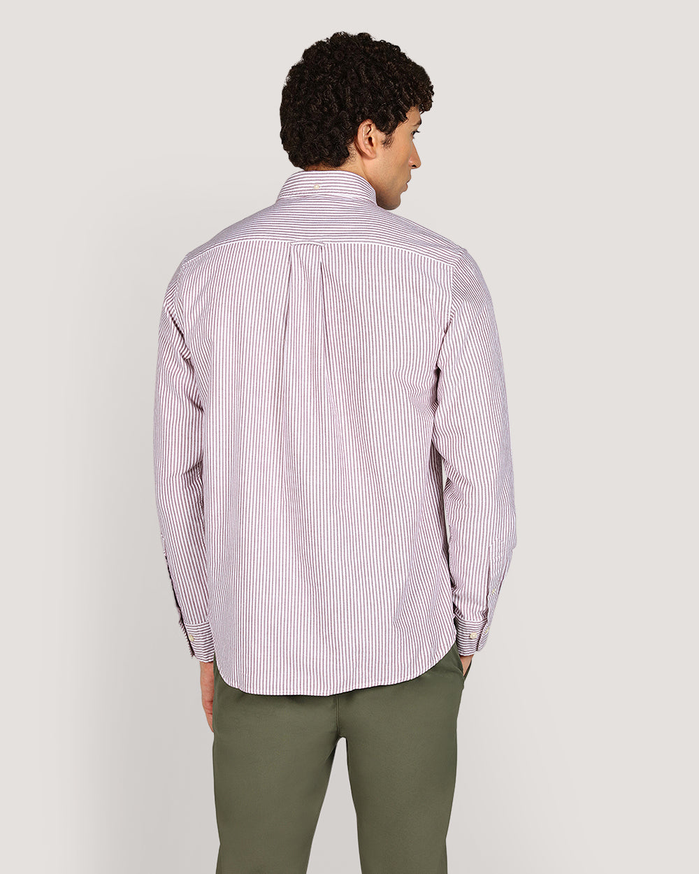 Gant Regular Classic Oxford Stripe Shirt For Men PLUMPED RED / M