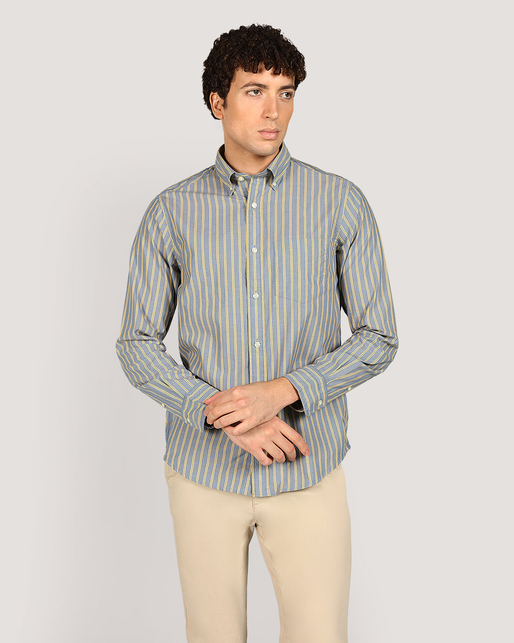 Gant Regular Archive Popl Stripe Shirt For Men DEEP WATER BLUE / M