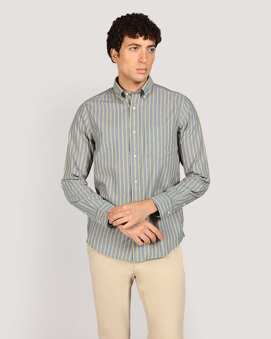 Gant Regular Archive Popl Stripe Shirt For Men DEEP WATER BLUE / M