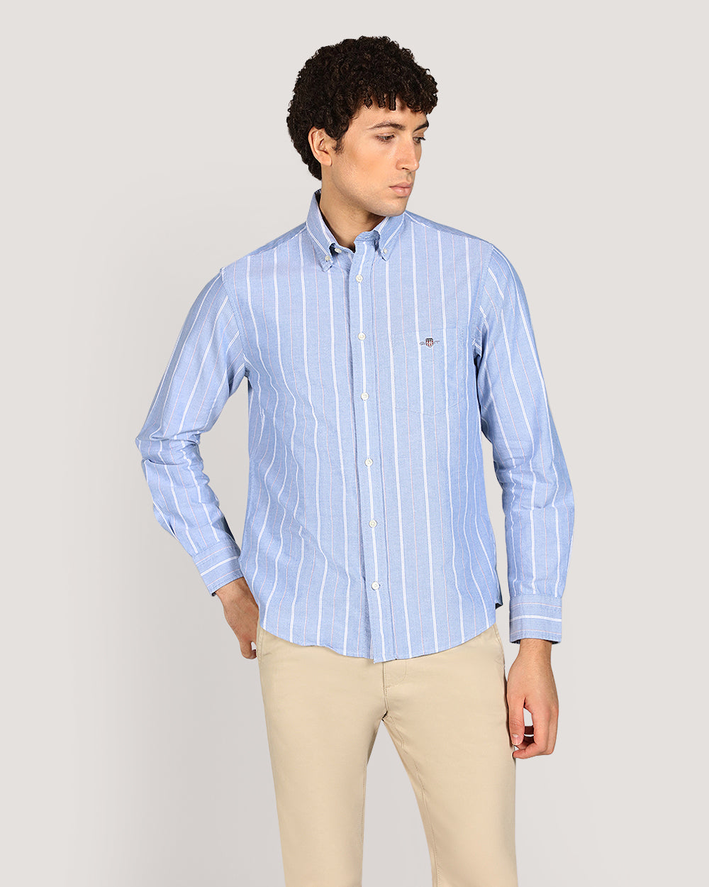 Gant Regular Classic Oxford Stripe Shirt For Men RICH BLUE / M