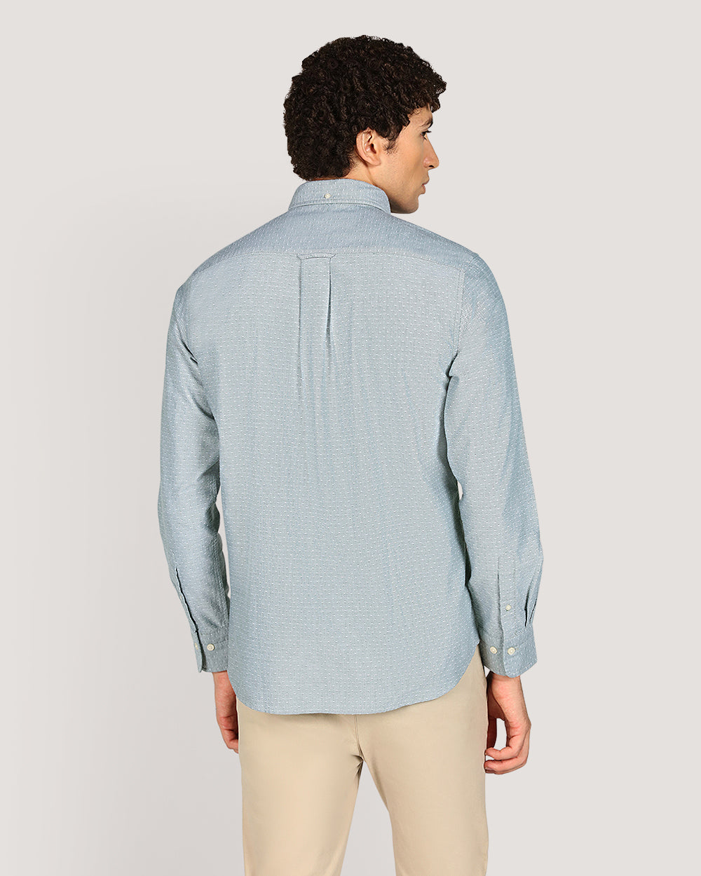 Gant Regular Oxford Dobby Dot Shirt For Men FOREST GREEN / M