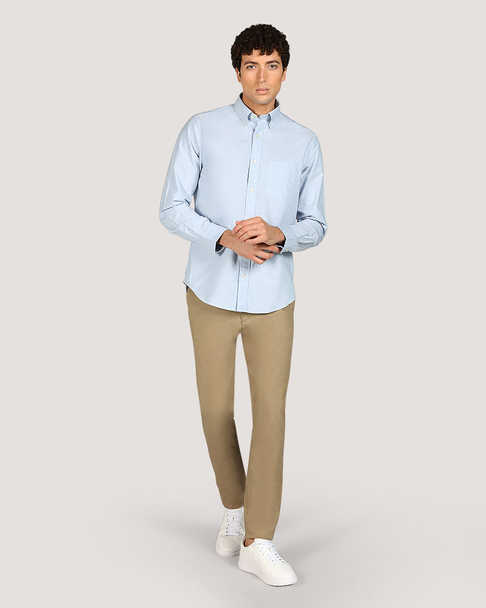 Gant Regular Oxford Dobby Dot Shirt For Men LIGHT BLUE / M