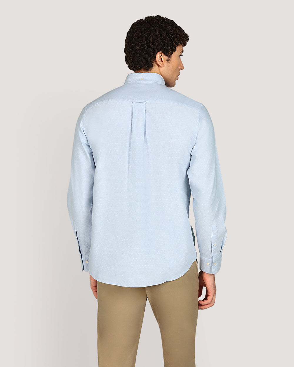 Gant Regular Oxford Dobby Dot Shirt For Men LIGHT BLUE / M