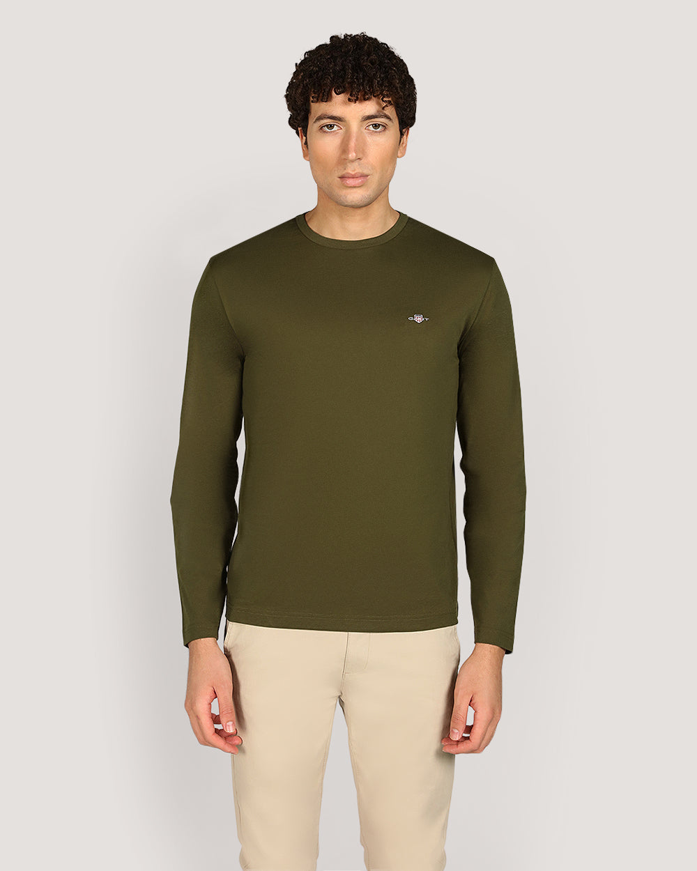 Gant Regular Shield Long Sleeve T-Shirt For Men SPEARMINT / M