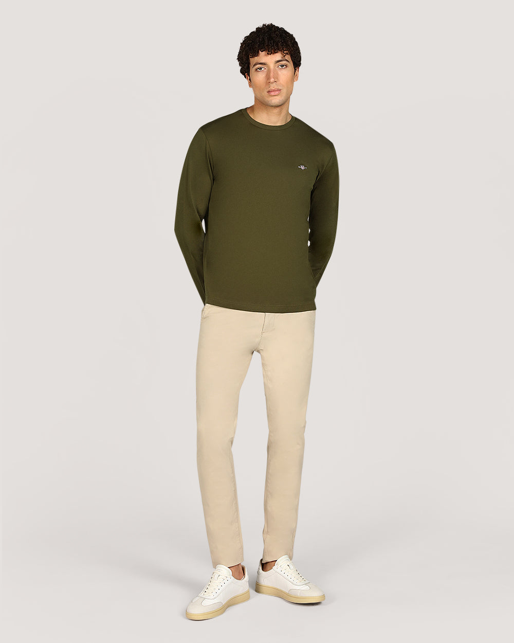 Gant Regular Shield Long Sleeve T-Shirt For Men SPEARMINT / M